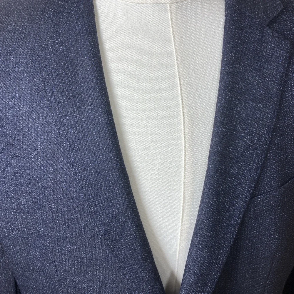 Boss Hugo Boss Travel Blazer Men's 44R Blue Slim Unstructured Wool Silk Stretch